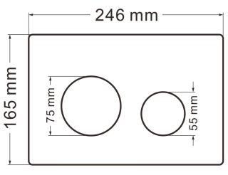 Кнопка смыва ABBER AC0121NG никель
